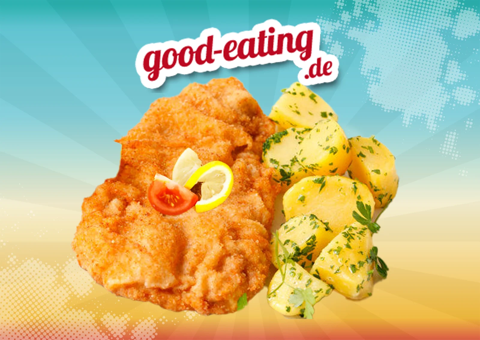 Schnitzel Wiener Art mit Bratkartoffeln & Preiselbeeren